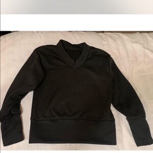 Black V-Neck Sweatshirt